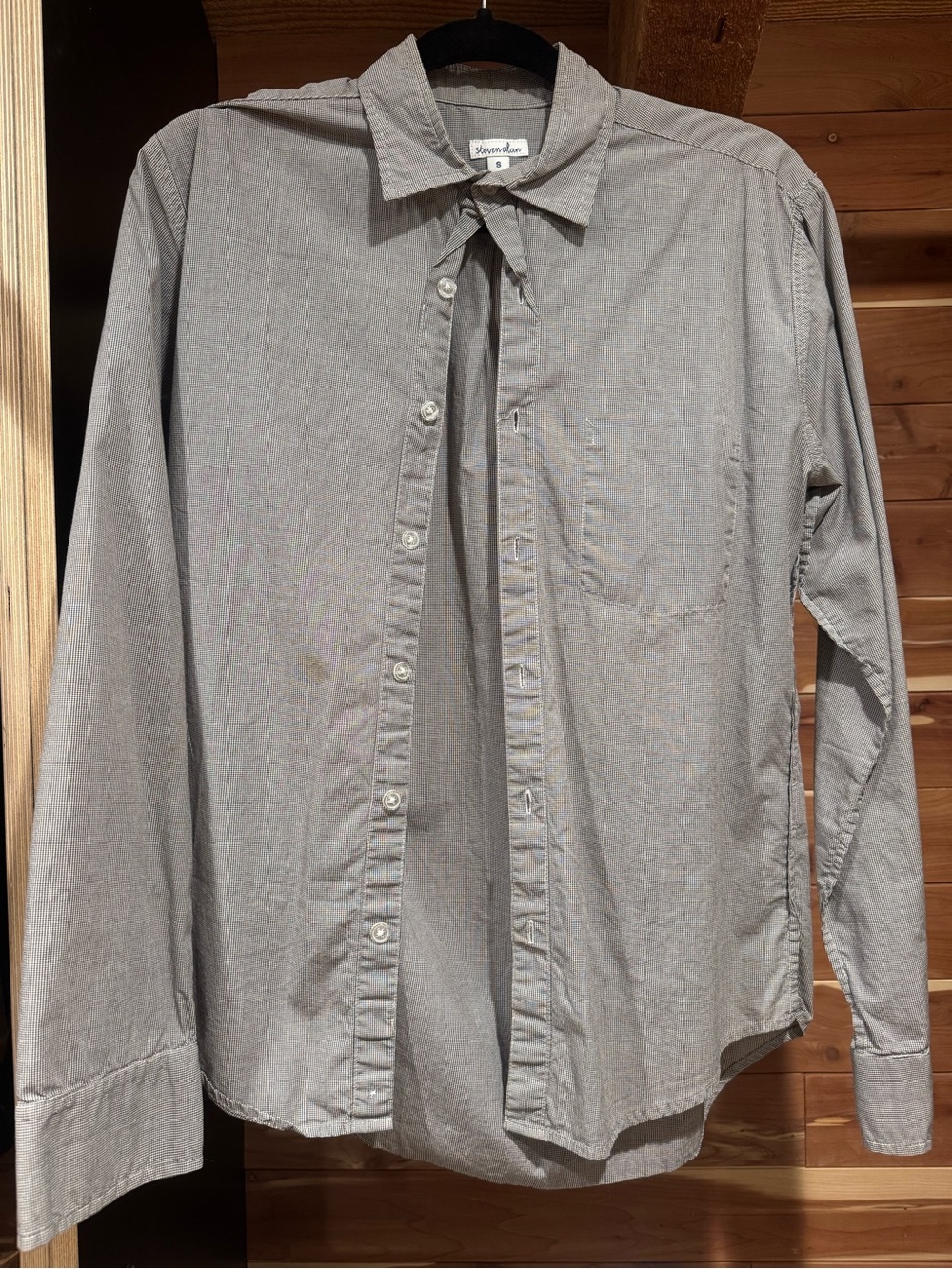 Steven Alan Light Grey Casual Button-Down Shirt